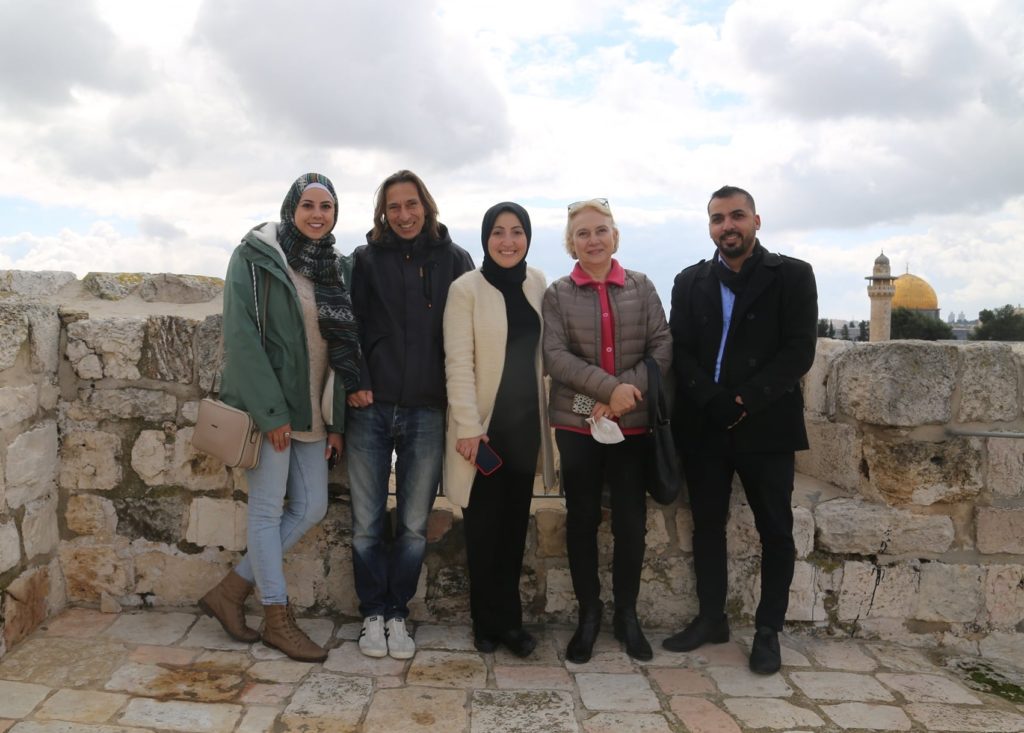 A tour in Jerusalem with our partners in Gaza Sky Geeks and Mercy Corps